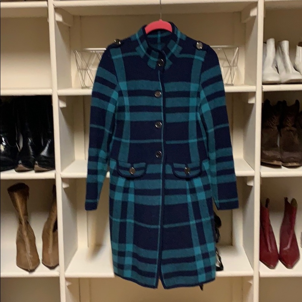 💚💙Rare!Burberry vintage coat/sweater/cardigan!